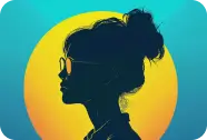 Woman Silhouette at Sunrise